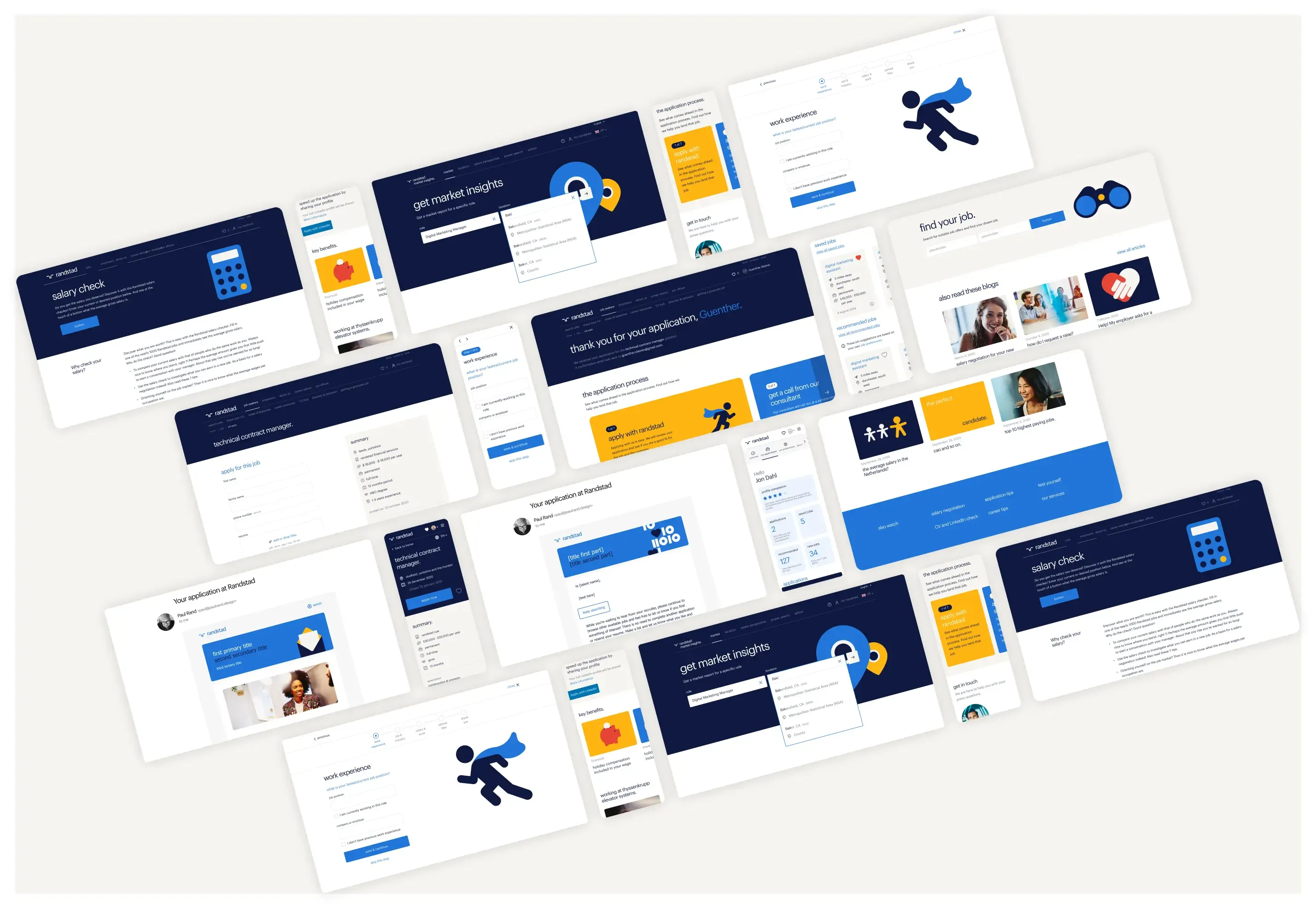 Randstad Orbit design system screens Randstad Orbit design system screens